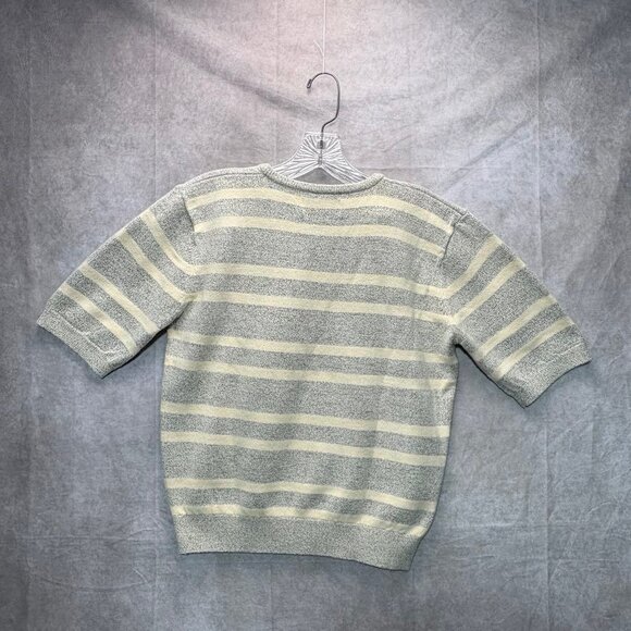 🧶 PK Elliot Vintage Striped Knit Short Sleeve Sweater 🧶 - Picture 4 of 6